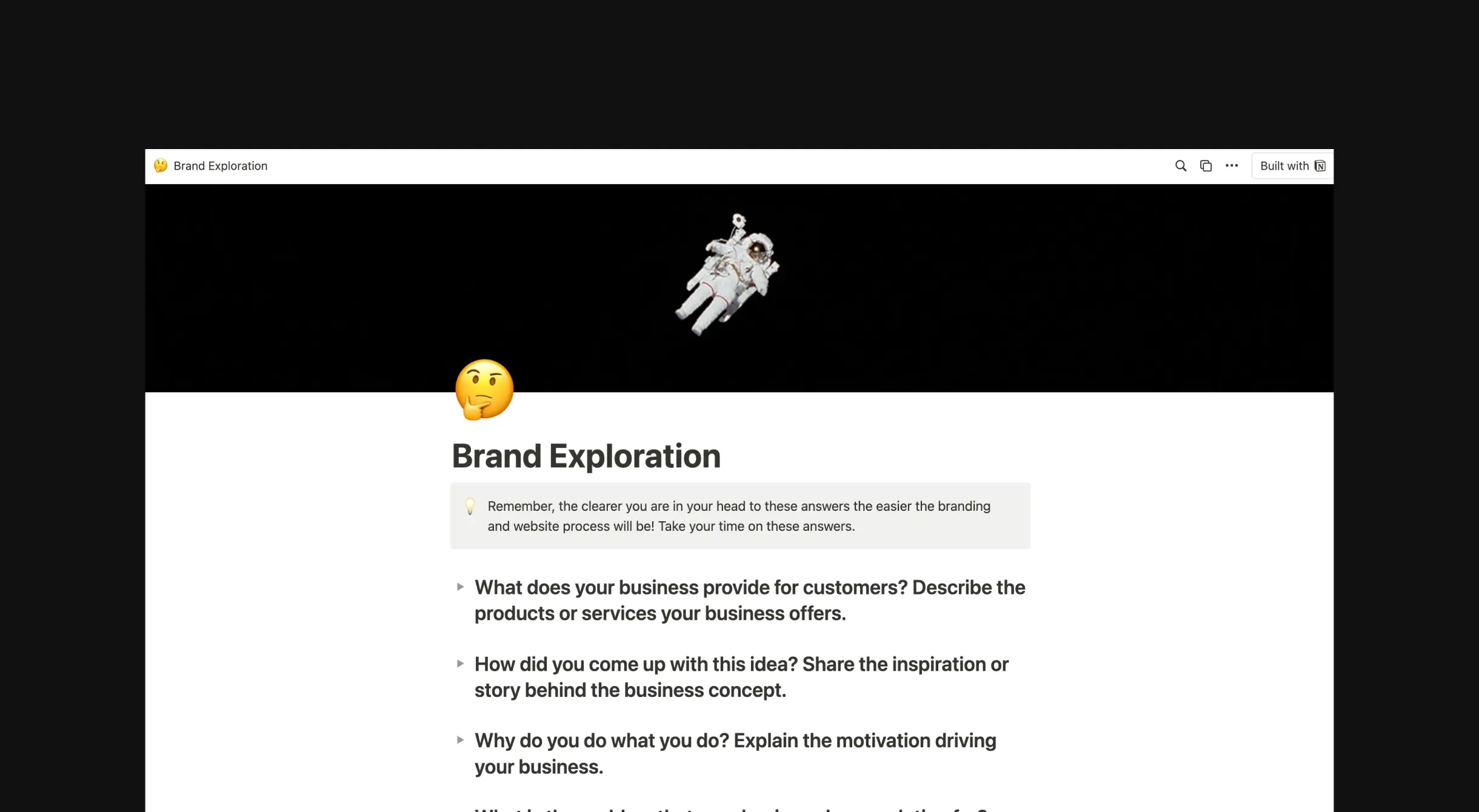 Brand Discovery Questions