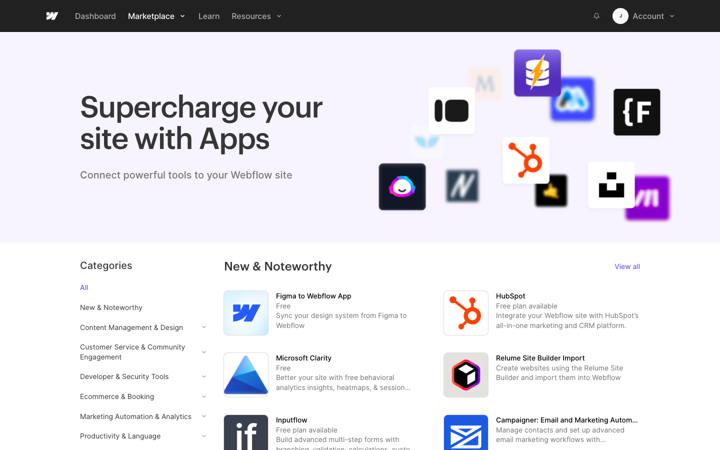 Top 5 Webflow Apps From The Webflow App Marketplace