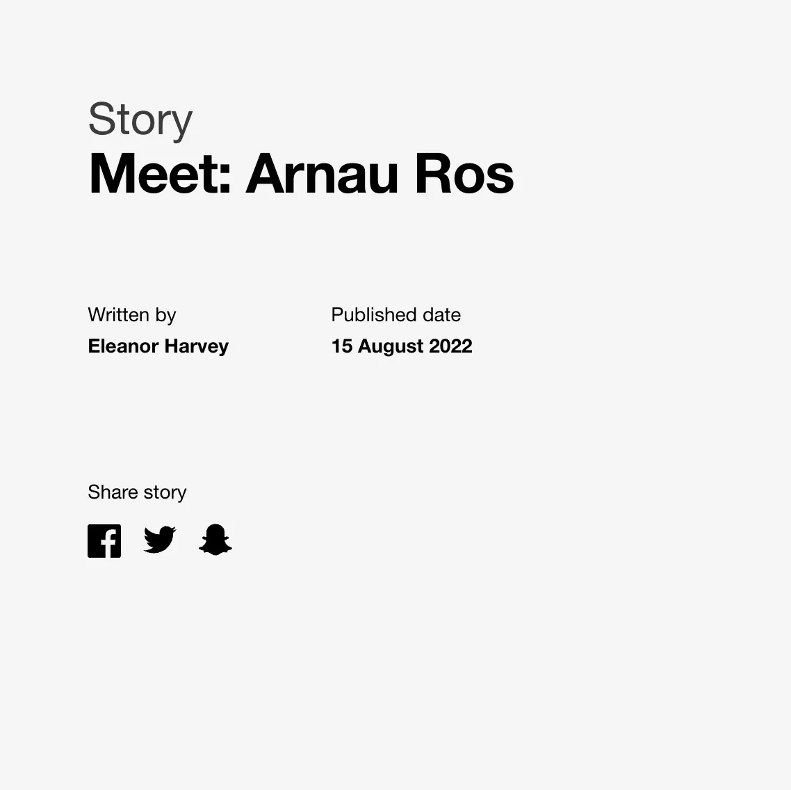 Meet: Arnau Ros Central Saint Martins Interview